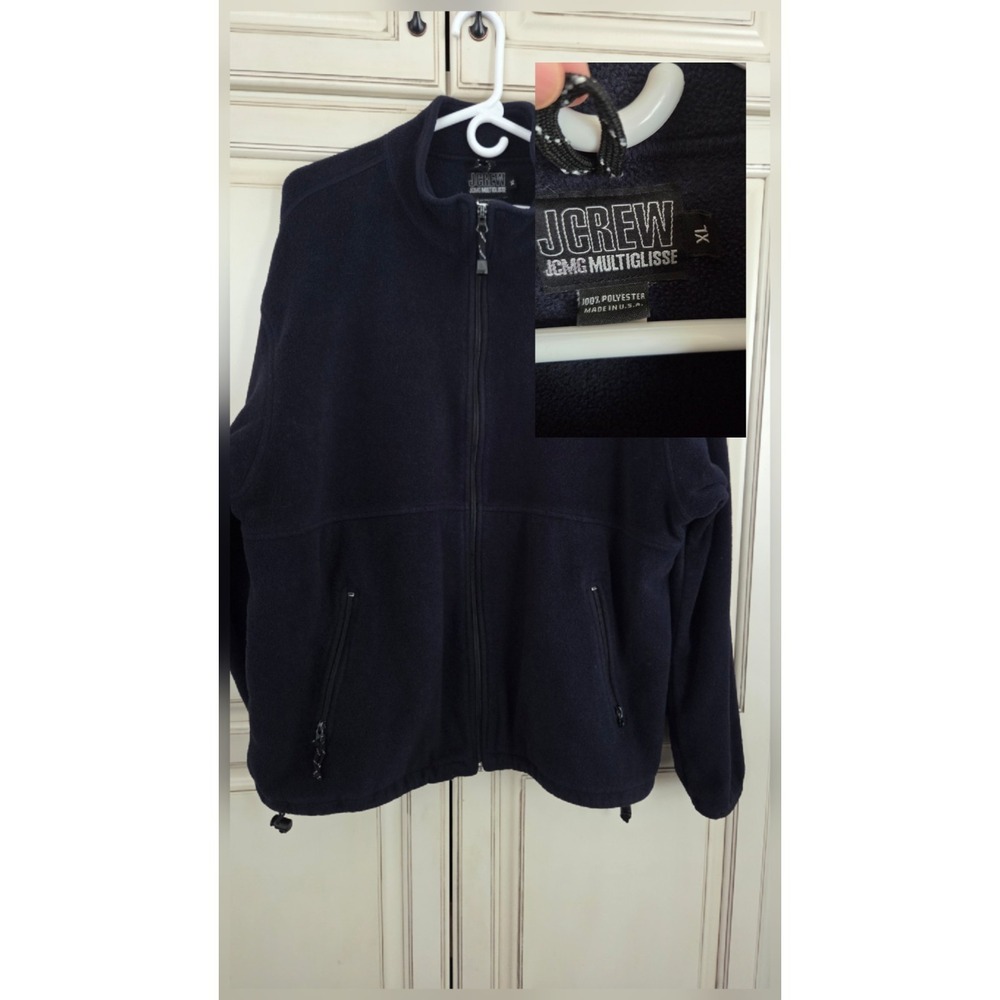 Vtg J‎ Crew Jcmg Fleece Jacket Men's Xl Multiglisse Navy